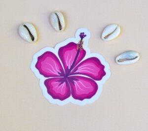 Sticker flor hibiscus