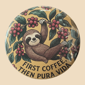 Pin magnético perezoso cafe