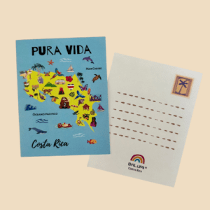 tarjeta postal mapa costa rica