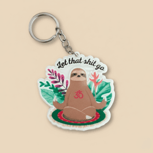 llavero perezoso let that shit go