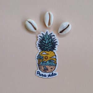 Sticker pineapple beach