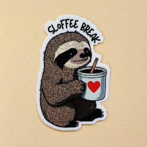 Sticker Sloth Coffee