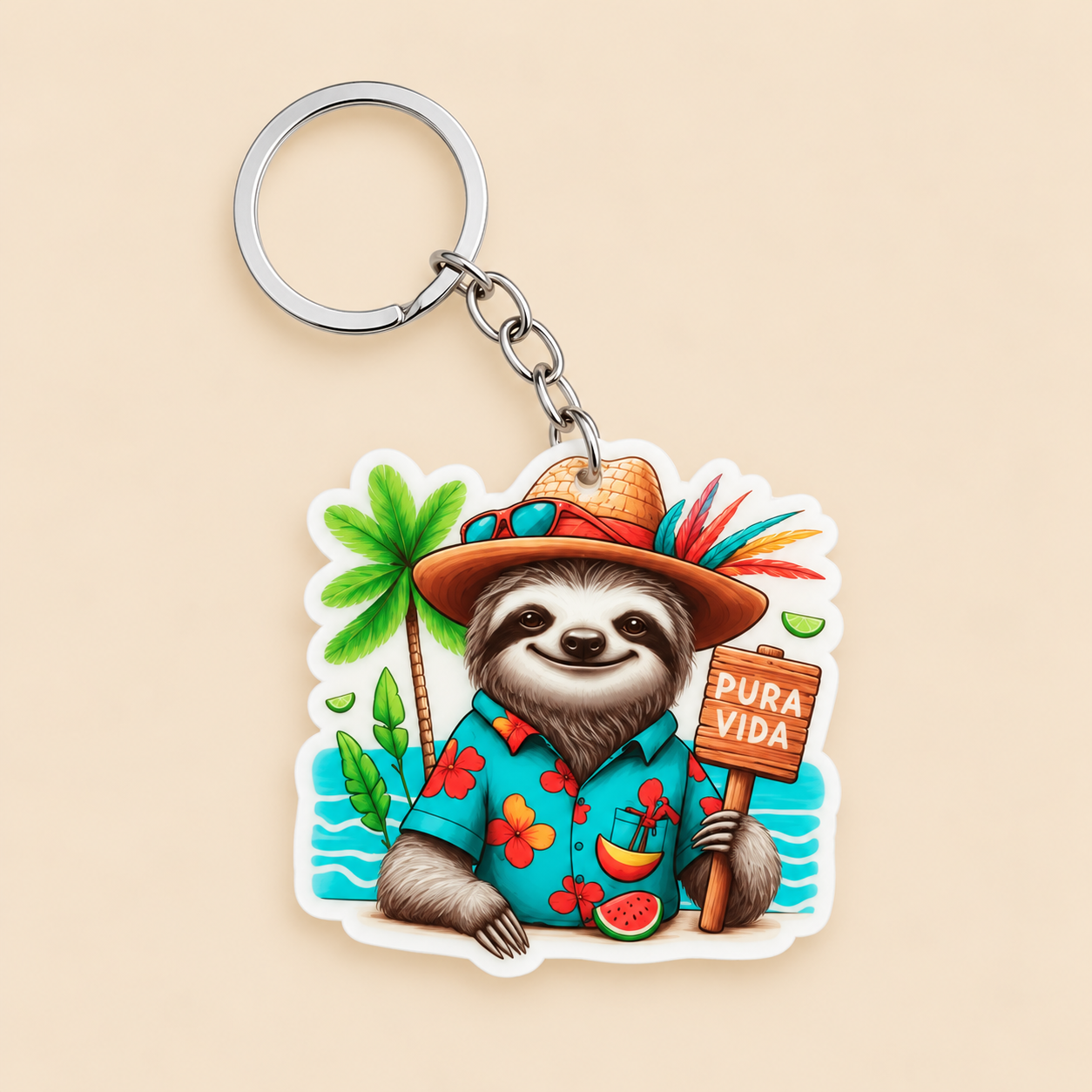 Llavero Sloth cartel Pura Vida