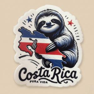Sticker perezoso costa rica