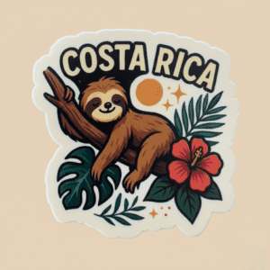 Sticker Perezoso monstera