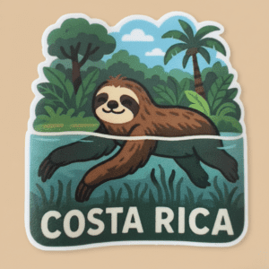 Sticker Pérezoso Nadador