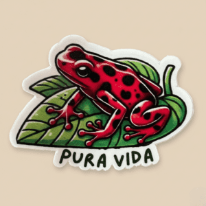 Sticker rana roja