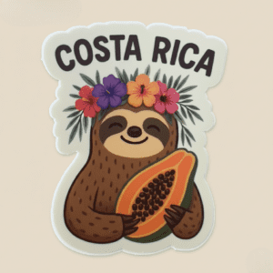 Sticker Perezoso Papaya