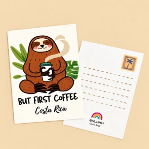 Tarjeta Sloth coffee